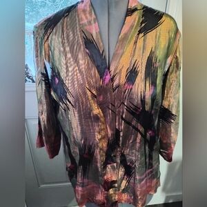 Chico's Vibrant Abstract Blouse